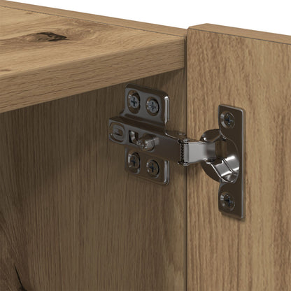 Tv Wandmeubels Met Led-Verlichting 2 Stuks Artisan Eiken 80X35X31 Cm