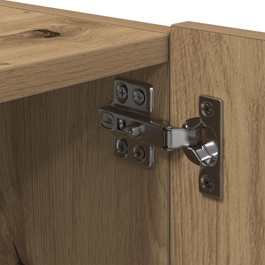 Tv Wandmeubels Met Led-Verlichting 2 Stuks Artisan Eiken 80X35X31 Cm