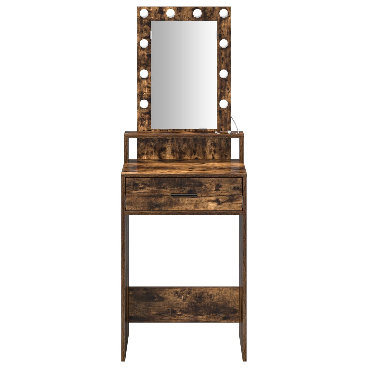 Kaptafel Met Led Verlichting Gerookt eiken 50 x 41 x 140 cm