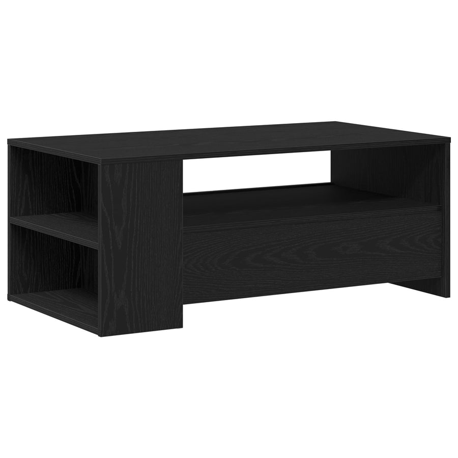 Zwarte Eikenhouten Salontafel 102X55X43.5 Cm Gemaakt Van Engineered Wood