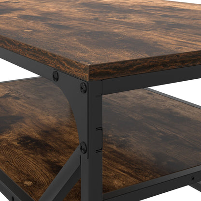 Salontafel Met Plank Spaanplaat Gerookt eiken 90 x 50 x 40 cm