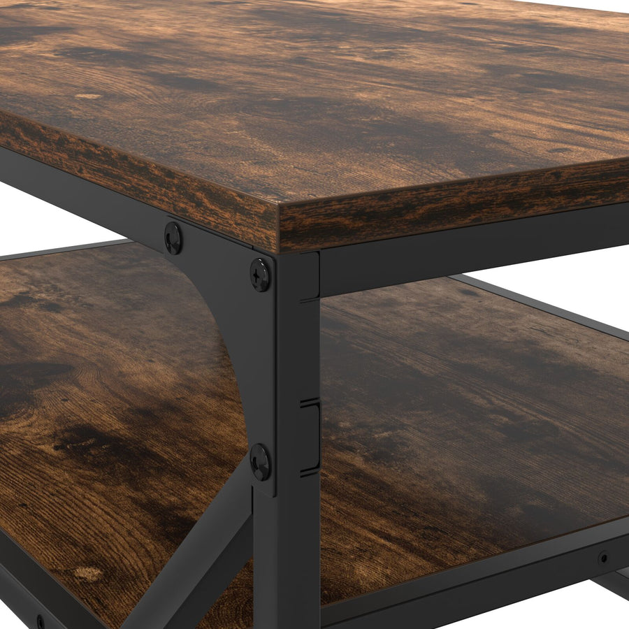 Salontafel Met Plank Spaanplaat Gerookt eiken 90 x 50 x 40 cm