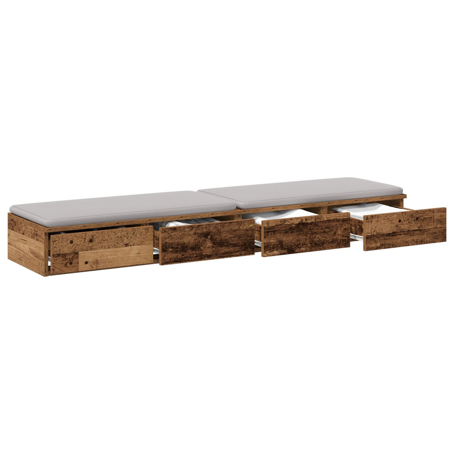 Bedladen Grijs Sonoma Gelaagd Hout Oud hout 140 x 36,5 x 16,5 cm