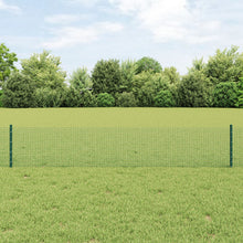 Gelaste Draad Fence Met 5 U-Palen Groen 0.4X10 M Staal