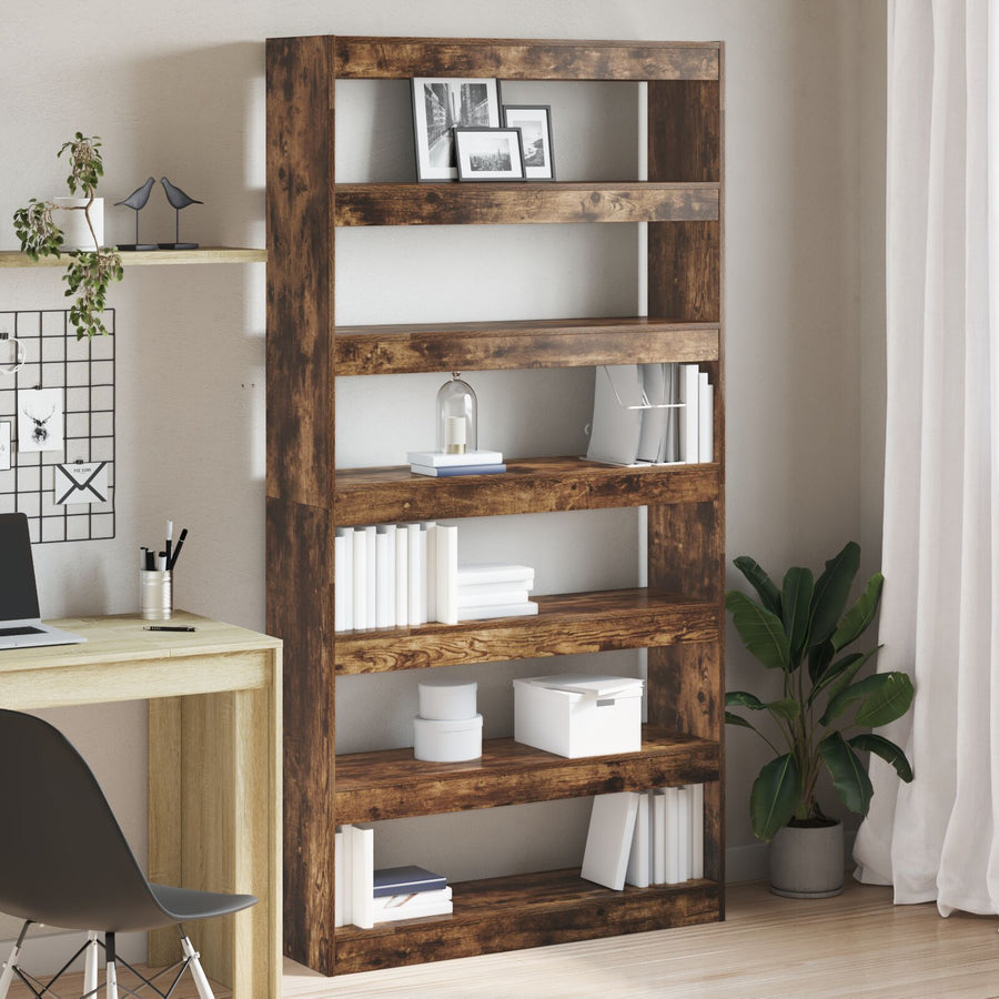 Bruine Boekenkast Bruin Geengineerd Hout 100 X 30 X 198 Cm