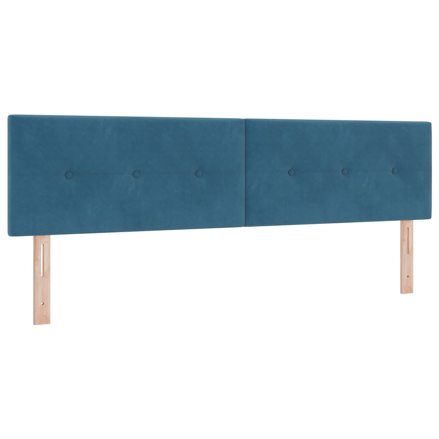 Hoofdbord Met Knopen Tufted Donkerblauw Fluweel Middernachtblauw 180 cm Laag hoofdbord