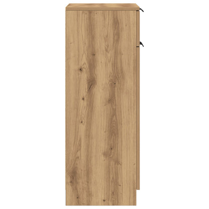 Badkamerkast 32X34X90 Cm Gefabriceerd Hout Ambachtelijk eiken