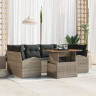 Garden Sofa Set with Cushions 7 pcs Grey