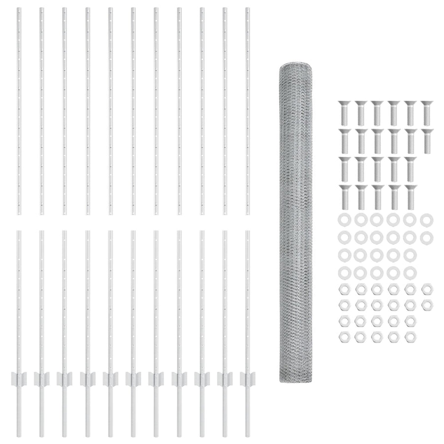 Tuinschutting Set Set Van 2 Gegalvaniseerd Staal Medium Duurzaam