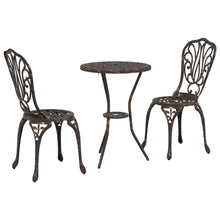 3-Delige Tuin Bistro Set Gietaluminium Brons