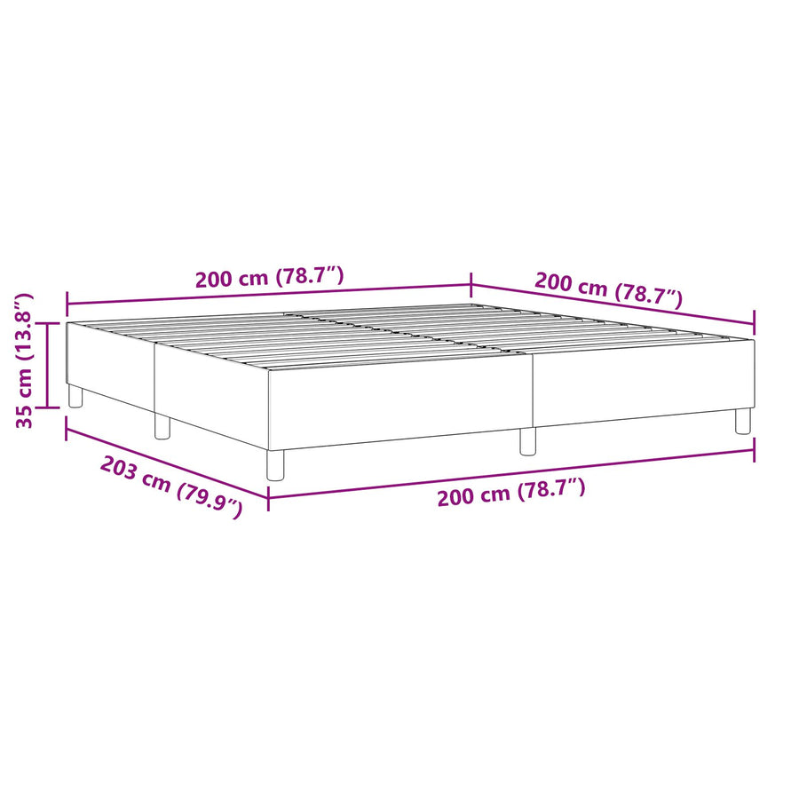 Boxspringbed Corduroy Stof Lichtgrijs 200 x 200 cm