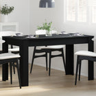 Eettafel 140x74.5x76 cm zwart eiken engineered wood