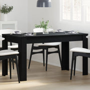Eettafel 140x74.5x76 cm zwart eiken engineered wood