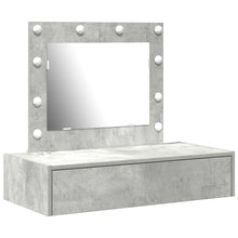 Wandgemonteerde Kaptafel Lichten 83 x 40 x 70 cm Betonnen grijs met LED