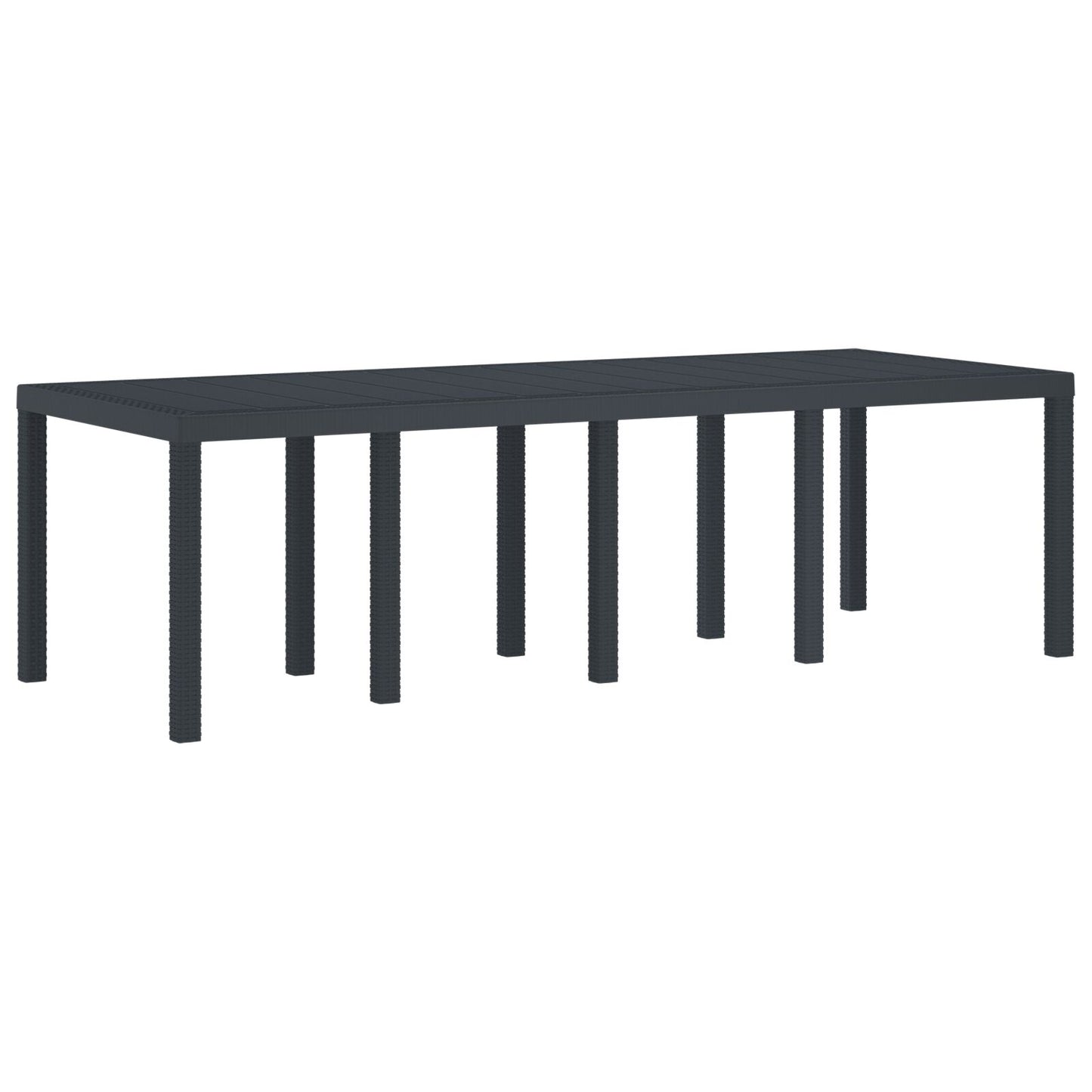 9 Delige Tuin Eettafel Set Met Kussens Anthraciet Poly Rattan