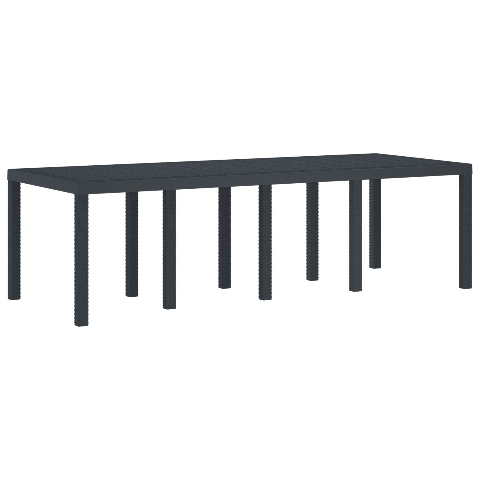 9 Delige Tuin Eettafel Set Met Kussens Anthraciet Poly Rattan
