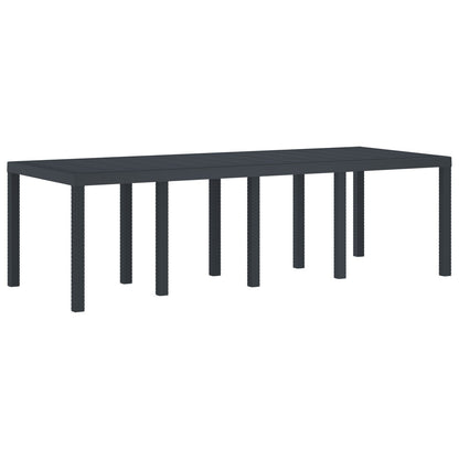 9 Delige Tuin Eettafel Set Met Kussens Anthraciet Poly Rattan