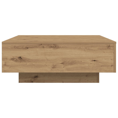 Salontafel Met Led-Lampen Artisan Eik 80X80X31 Cm