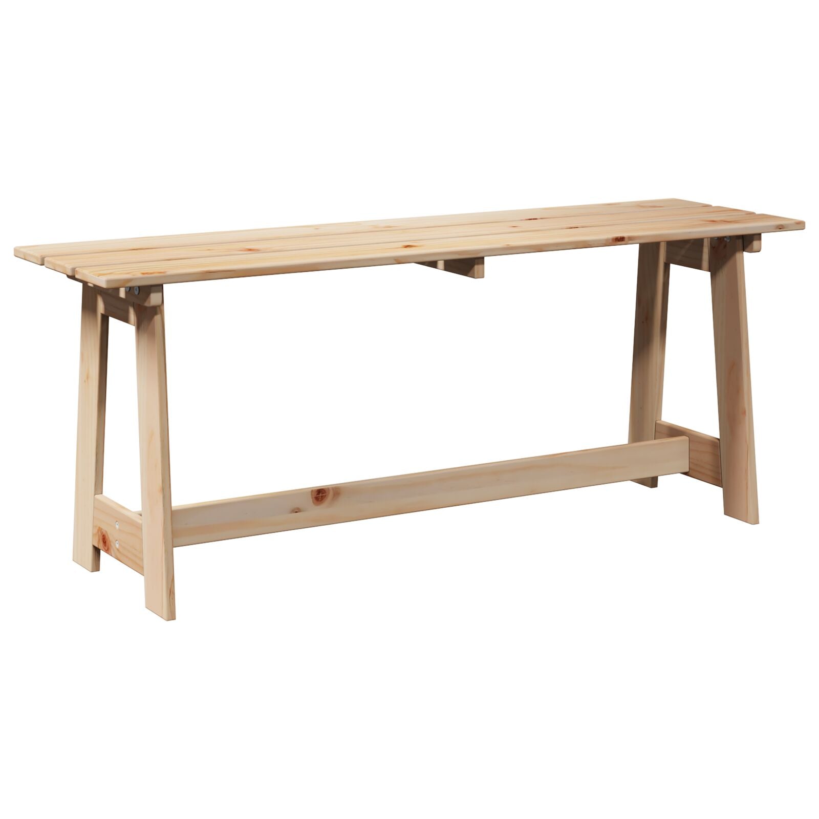 Buitenbank 119X35X47 Cm Massief Grenenhout Natuurlijk