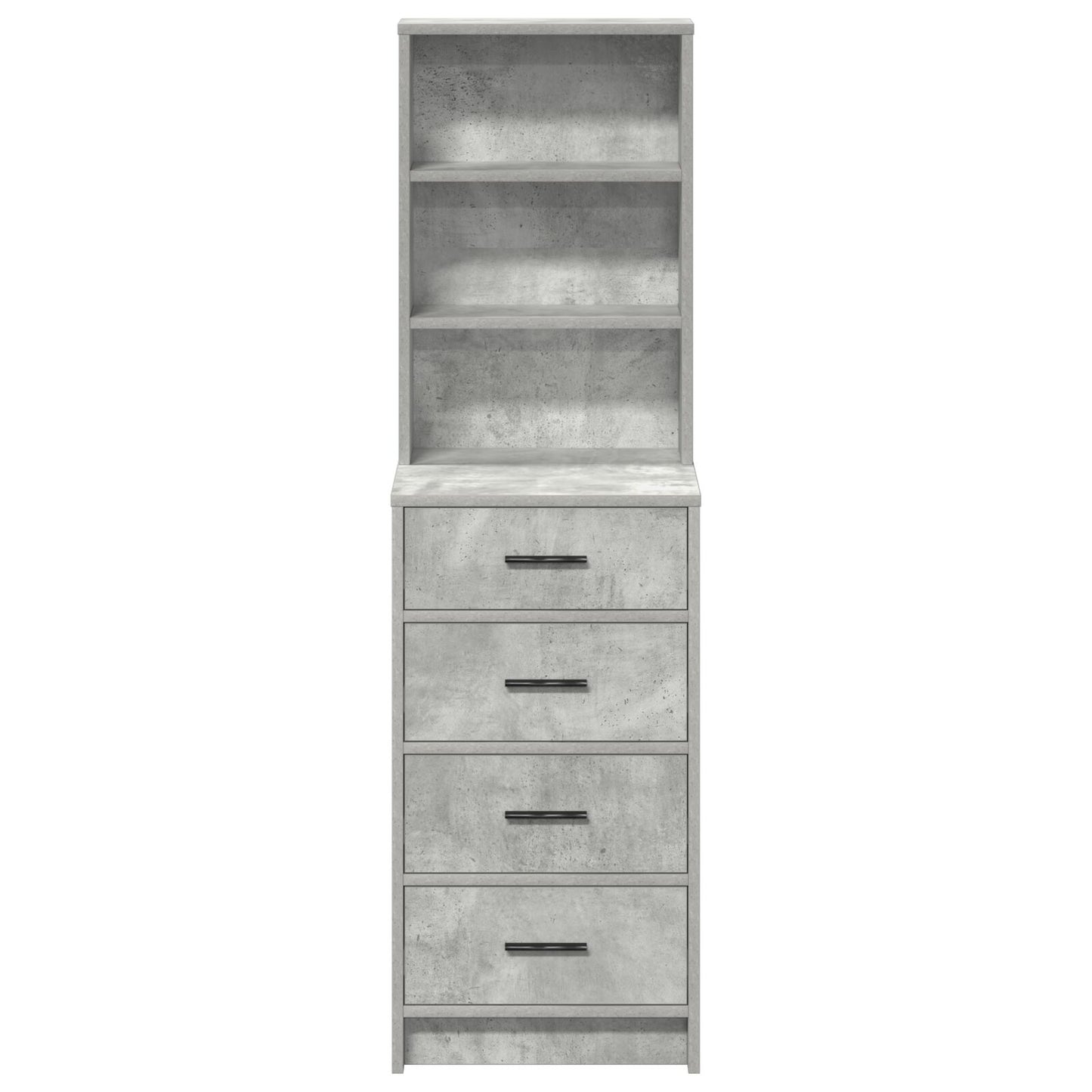 Highboard Betonnen Grijs 40X41X135 Cm Engineered Wood Beton grijs