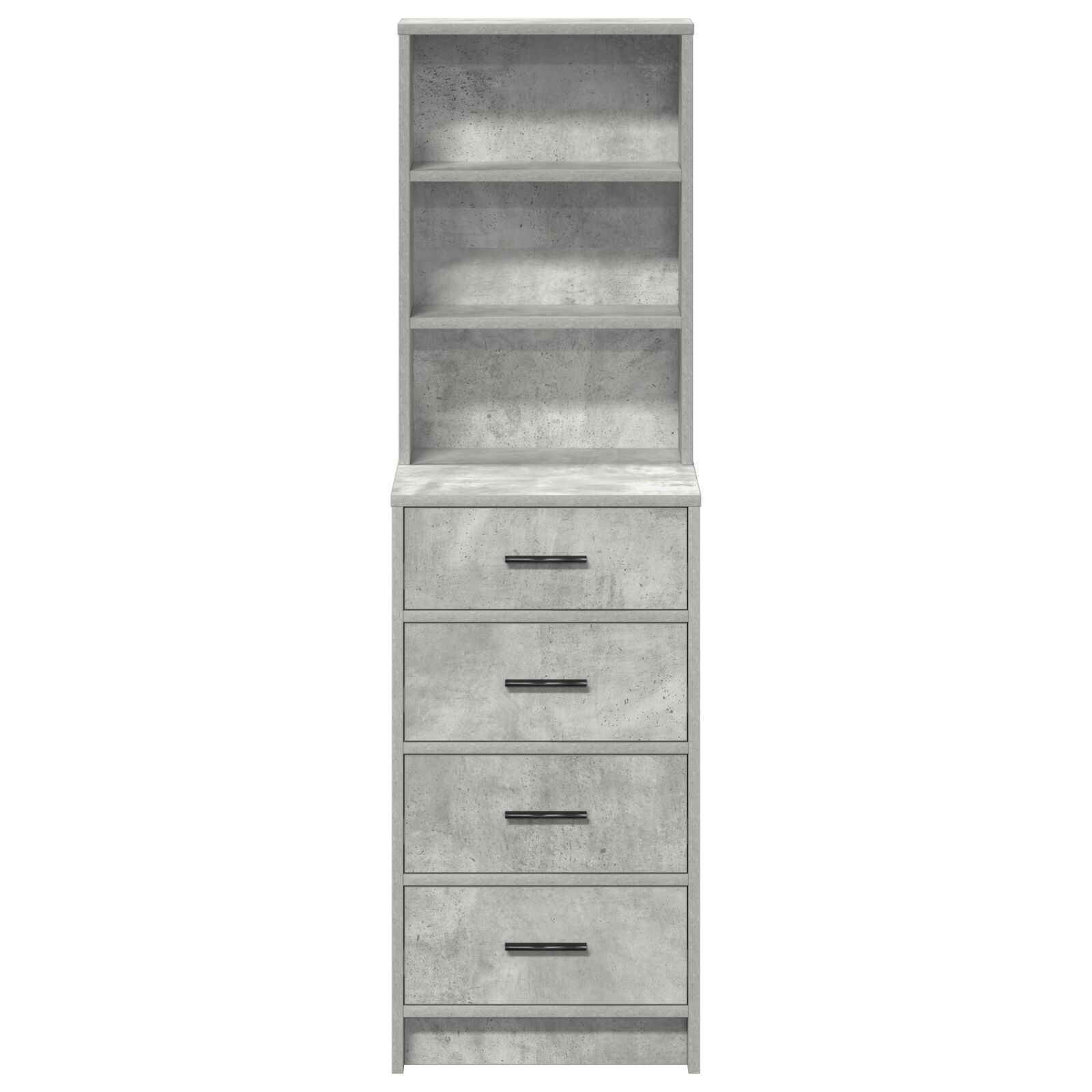 Highboard Betonnen Grijs 40X41X135 Cm Engineered Wood Beton grijs