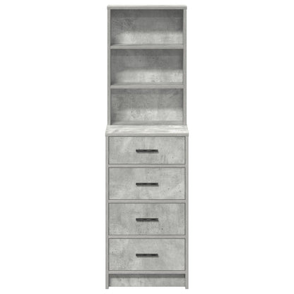Highboard Betonnen Grijs 40X41X135 Cm Engineered Wood Beton grijs