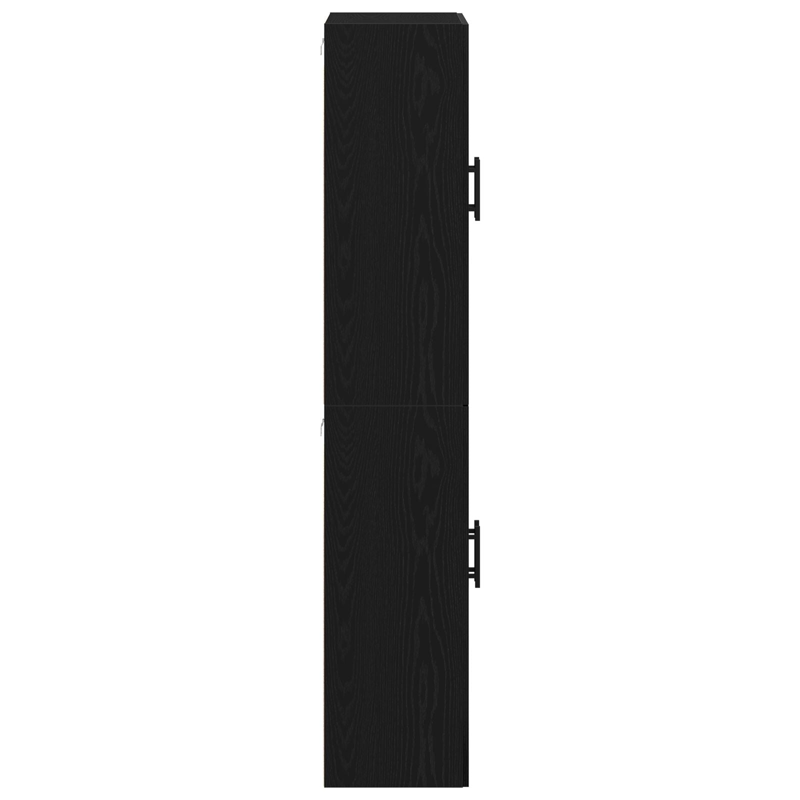 Kasten 2 Stuks Zwart Eiken 69,5X34X180 Cm Bewerkt Hout
