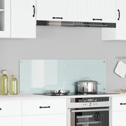 Keuken spatscherm 120x40 cm gehard glas wit