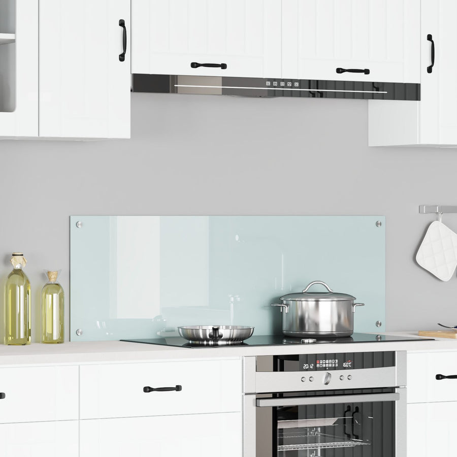Keukenwand 120X40X0,6 Cm Gelaagd Glas Wit 120 x 40 cm