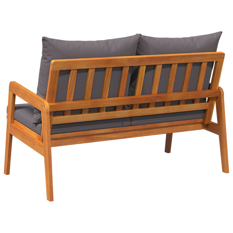 Tuin Met Kussens 115X65X71 Cm Massief Acacia Anthraciet Bank