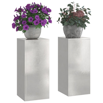 Buiten Plant Stands Pilaar 2 Stuks 24X24X55 Cm Roestvrijstaal 2x (55 cm)