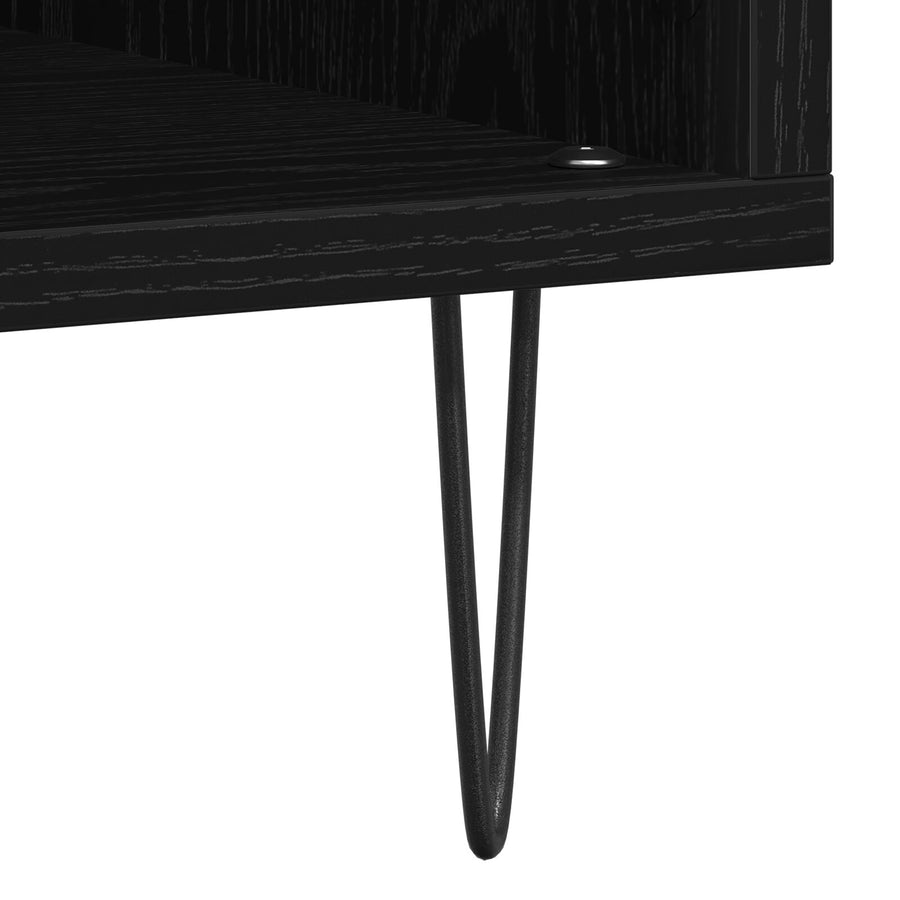 Record Cabinet 100X38X48 Cm Geprefabriceerd Hout Zwart eiken