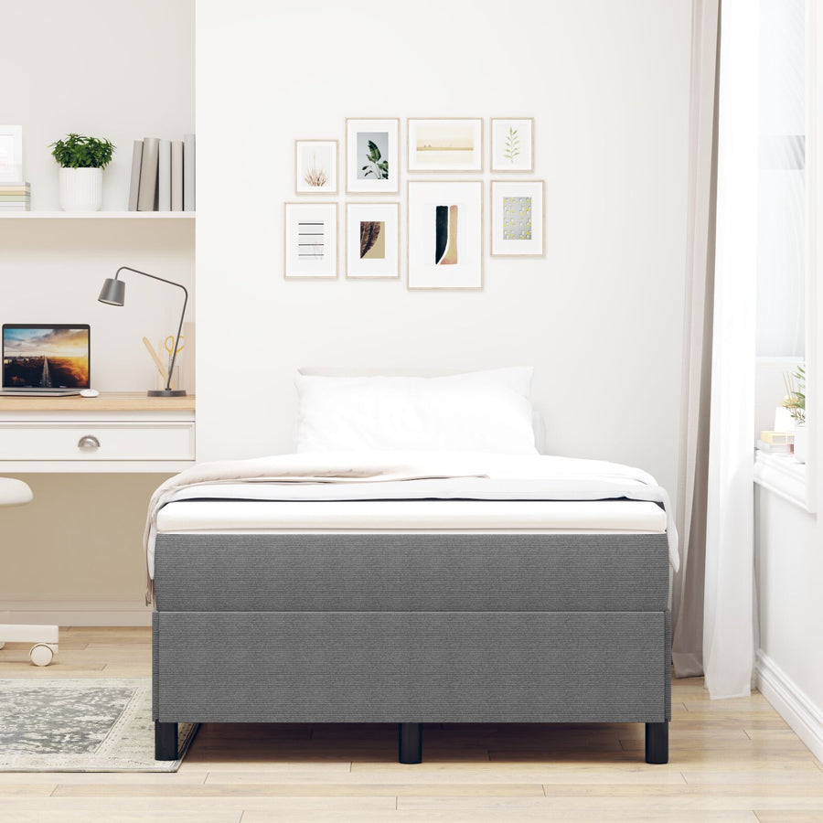 Bedframe Katoen Corduroy Lichtgrijs 120 x 200 cm