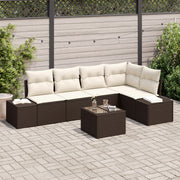 Tuinset poly rattan 5 personen bruin