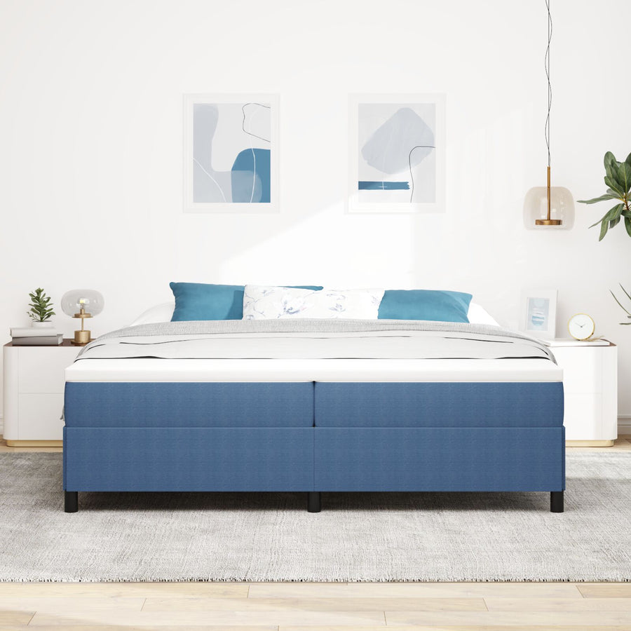 Bedframe Corduroy Stof Blauw 200 x 200 cm