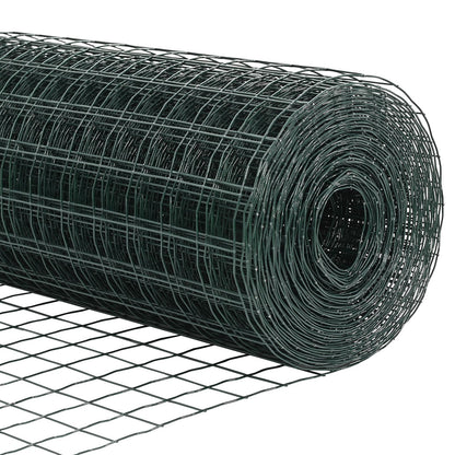 Euro Omheining Met 5 U-Paaltjes Groen 0.6X10 M Staal