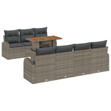 Tuin Sofa Set Set Van 8 Grijs Rattan Tuin Eettafel Set