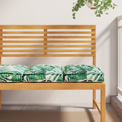 Buiten Kussen Set Van 2 Polyester 40 X 40 X 8 Cm Bladpatroon