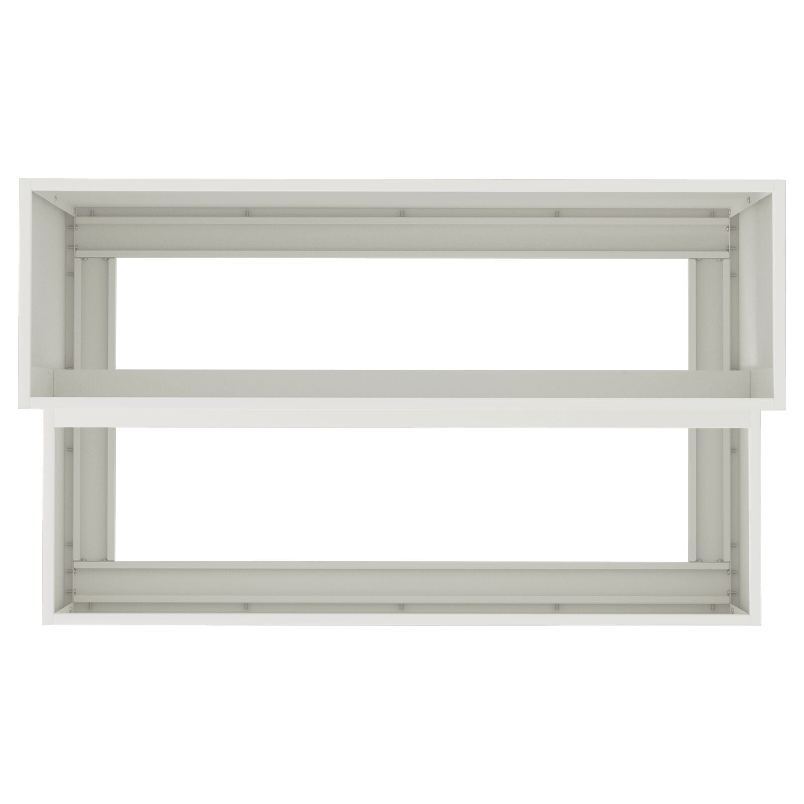 Tuin Planter 2-Tiering Te Staal 100 x 60 x 45 cm Wit