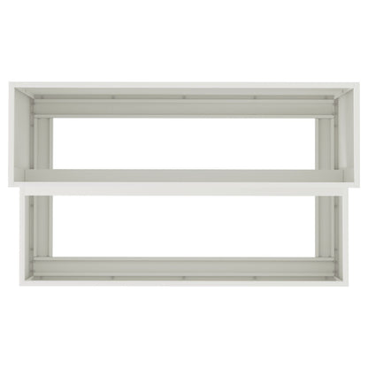 Tuin Planter 2-Tiering Te Staal 100 x 60 x 45 cm Wit