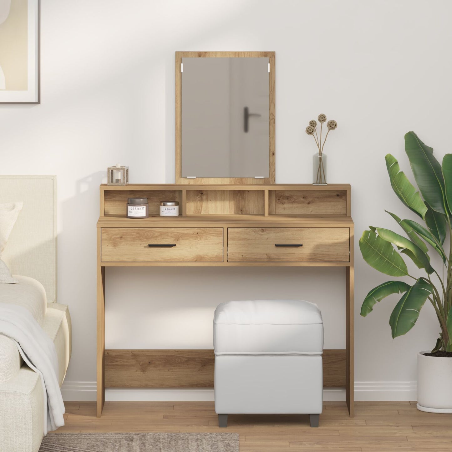 Kaptafel Met Lades En 100 x 41 x 140 cm Artisan eik