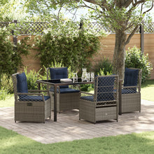 5 Delige Tuin Eetset Grijze Poly Rattan