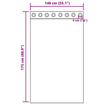 Blackout Gordijnen 2 Stuks Fluweel Zwart 140 x 175 cm met oogjes