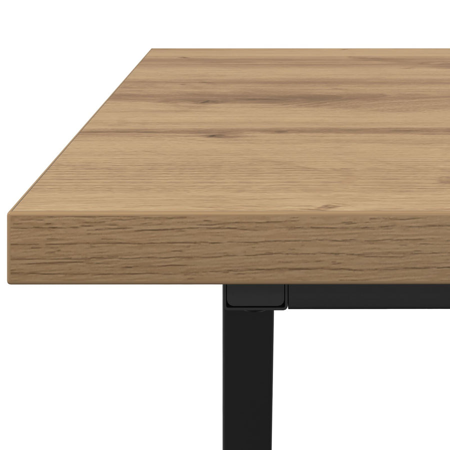 Salontafel Artisan Eiken 100X50X40 Cm Gemaakt Van Hout En Metaal Ambachtelijk eiken