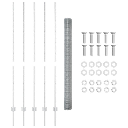 Gelast Draadhek Met 10 U-Palen Zilver 1.6X10 M Staal