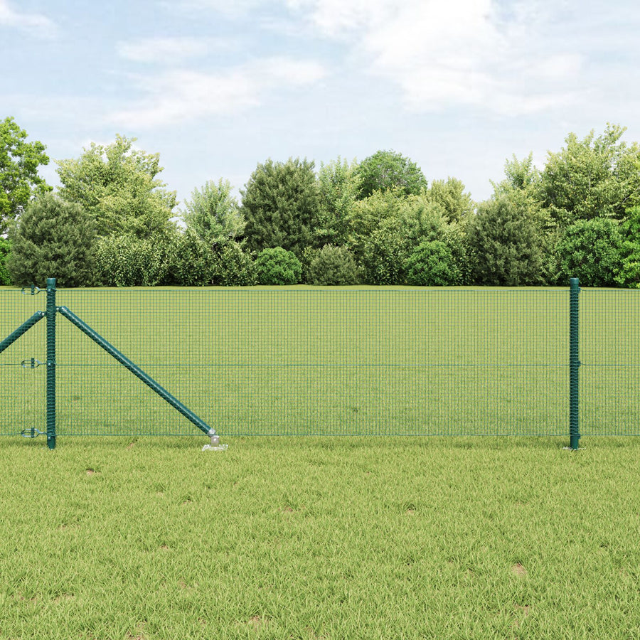 Gelaste Draadhek Met 13 Spijkerposts Groen 0.4X50 M Staal Gegalvaniseerd Staal