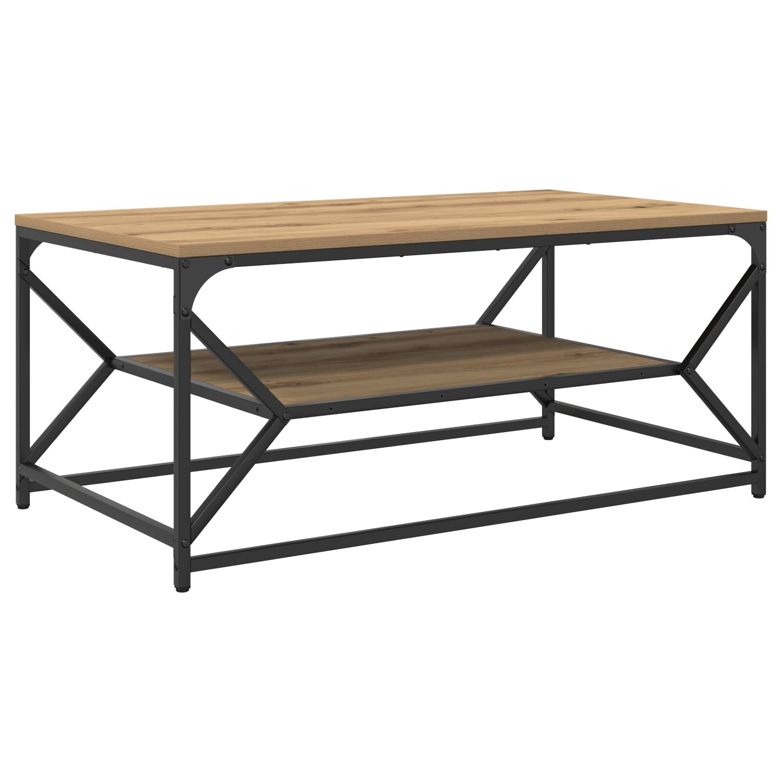 Salontafel Met Plank Artisan Eik Geengineerd Hout Artisan eiken 90 x 50 x 40 cm