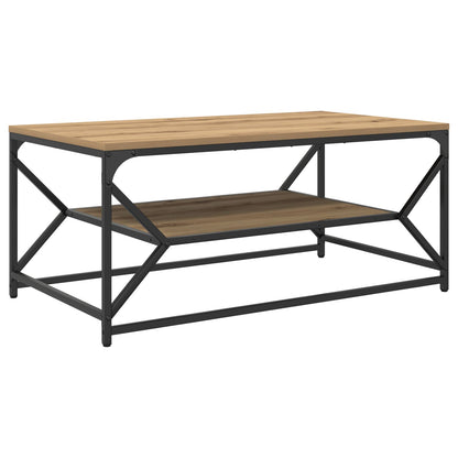 Salontafel Met Plank Artisan Eik Geengineerd Hout Artisan eiken 90 x 50 x 40 cm