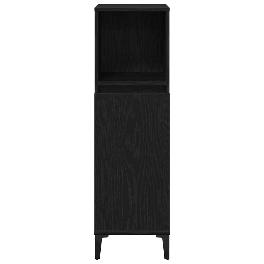 Badkamermeubel Set Set Van 3 Zwart Eiken Mdf