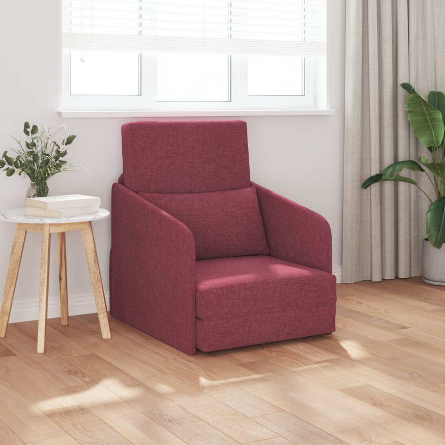 Vloer Sofa Bed 2-In-1 65X80X83 Cm Stof Bordeauxrood